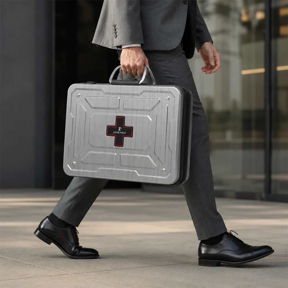 LOUIS POLO HexCore 17" Executive Briefcase – Hard Shell Laptop Case for Business Travel view 4