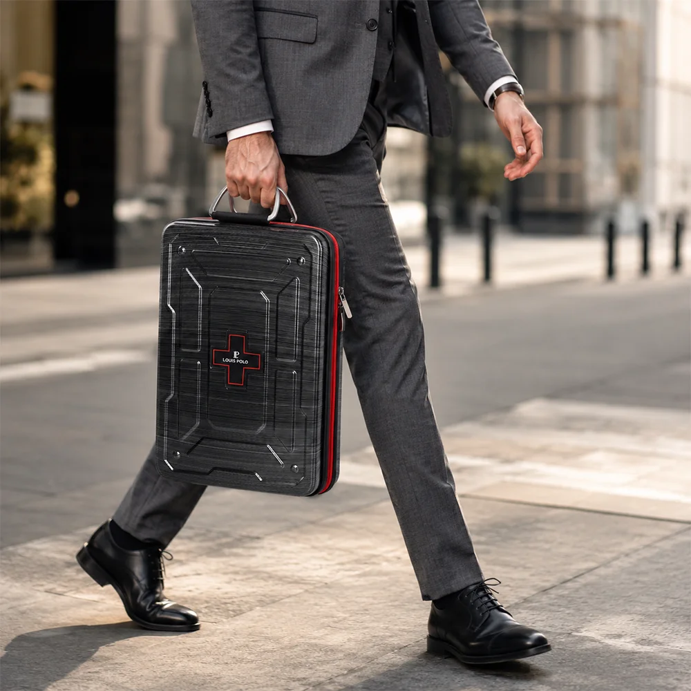LOUIS POLO HexCore V2 17" Vertical Executive Briefcase – Hard Shell Laptop & Document Case view 2