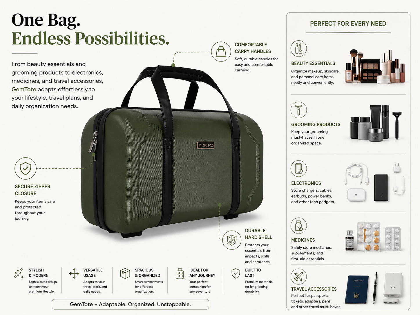 One Bag. Multiple Uses.