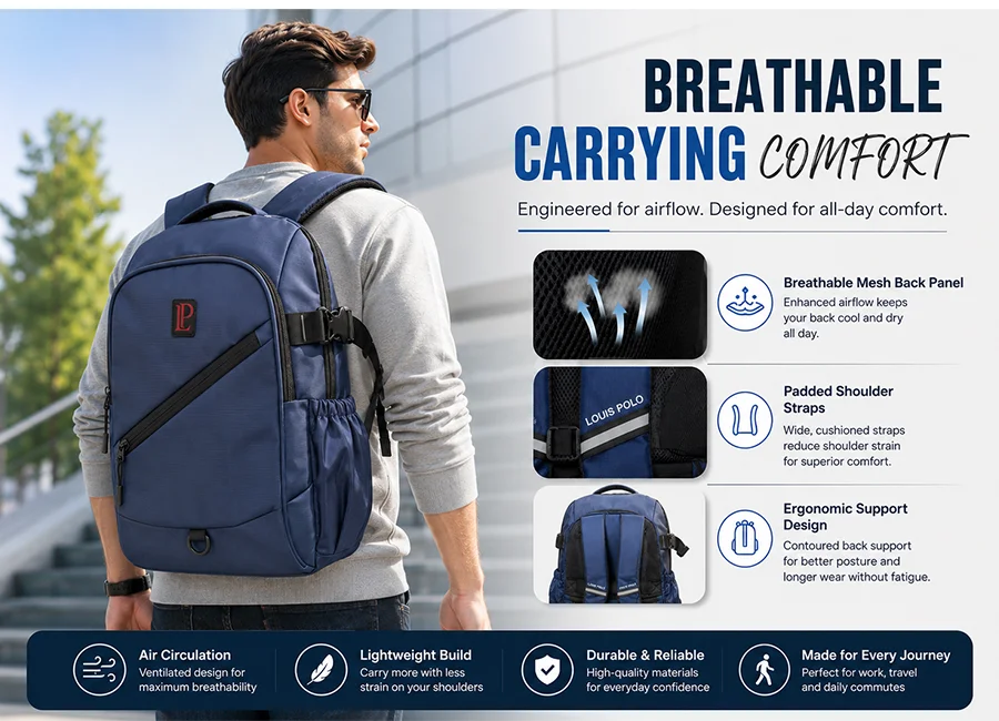 Breathable Carrying Comfort