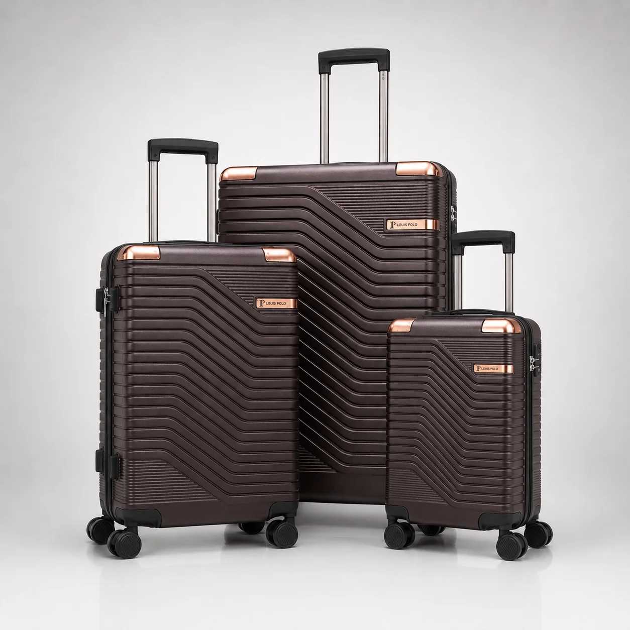 LOUIS POLO AeroContour Hard-Shell Spinner Luggage Set