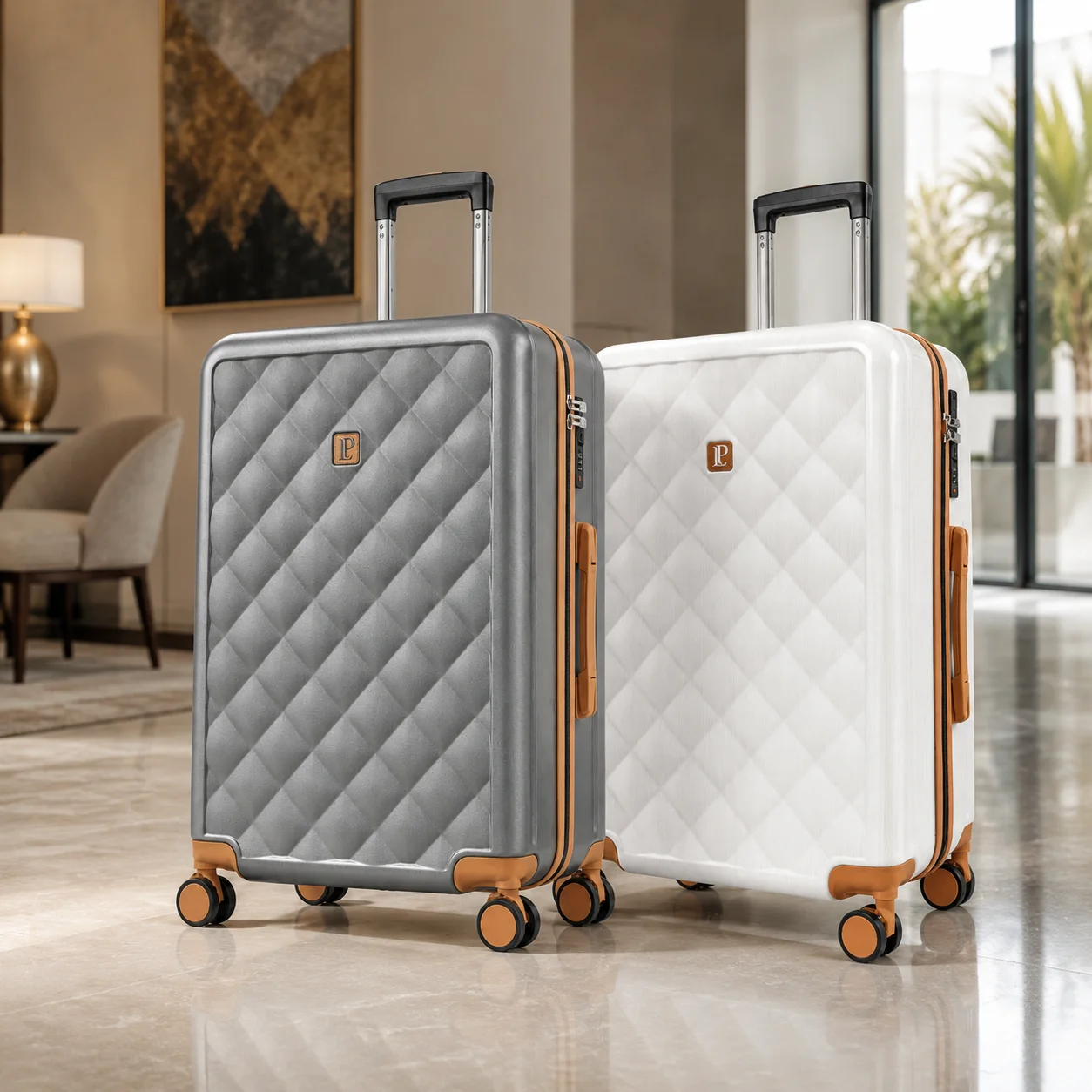 LOUIS POLO DiamondLux Hard-Shell Spinner Suitcase