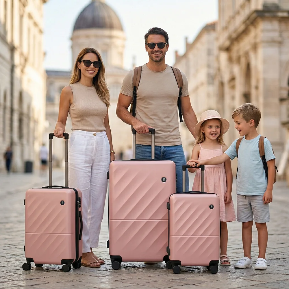 LOUIS POLO SoftSquare Hard Shell Trunk Luggage Set of 3